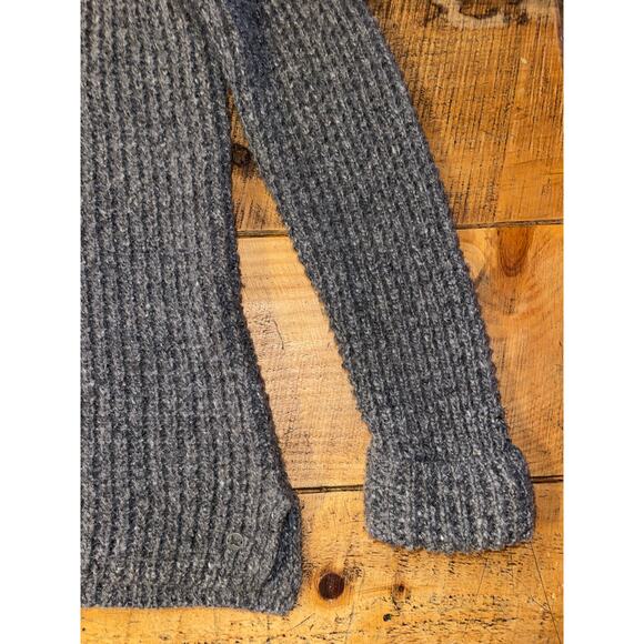 Womens Eddie Bauer Dark Gray‎ Chunky Knit Lambs Wool Camel Hair Cozy Sweater S - Picture 3 of 7